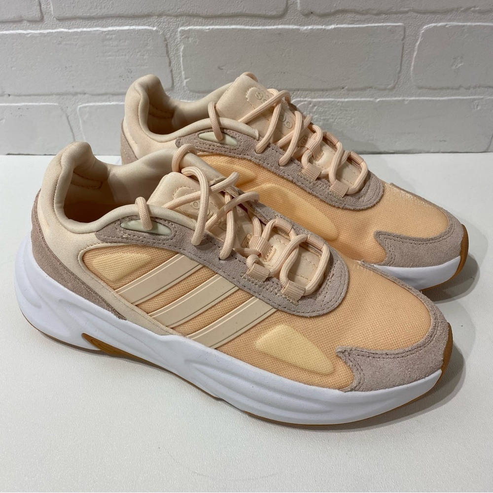 NEW Adidas Ozelle Cloudfoam Women's Orange Tan Shoes Sneakers GX4693 Size 7.5 - Picture 2 of 8